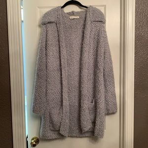 Long Sherpa shrug!!! Super cozy! Gently used